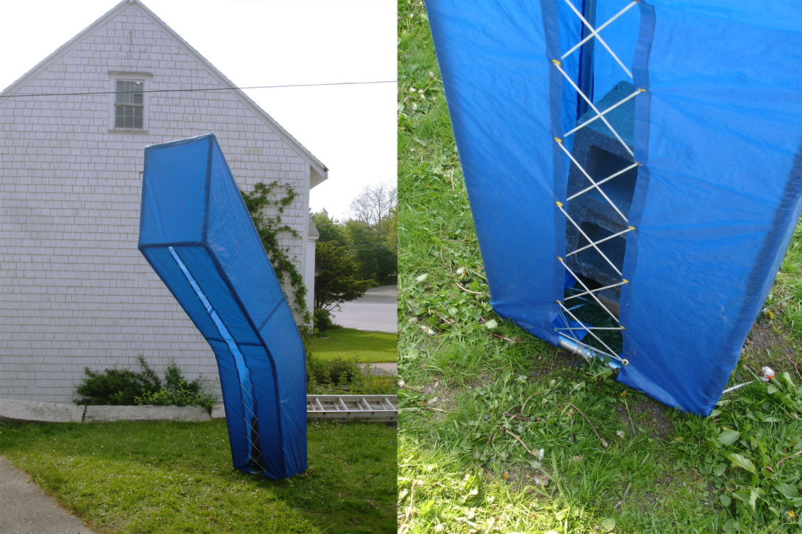 Blue Collapsible Sculpture